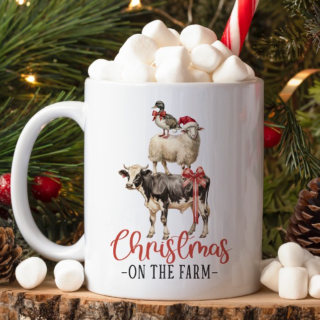 Mug Noël à la ferme Barnyard animal (Créateur téléchargé)