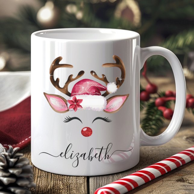 Mug Noël à la petite fille Reinder (Créateur téléchargé)