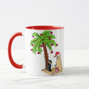 Mug Noël à la plage
