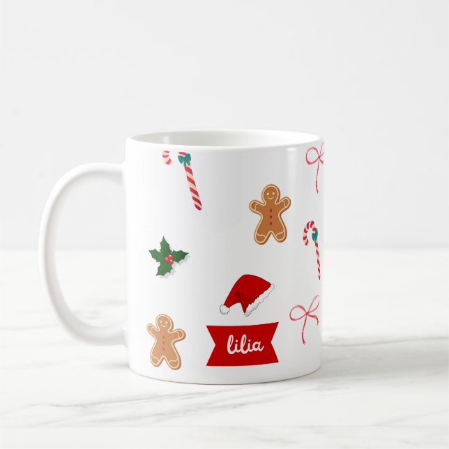 Mug Noël à l'aquarelle (Gauche)