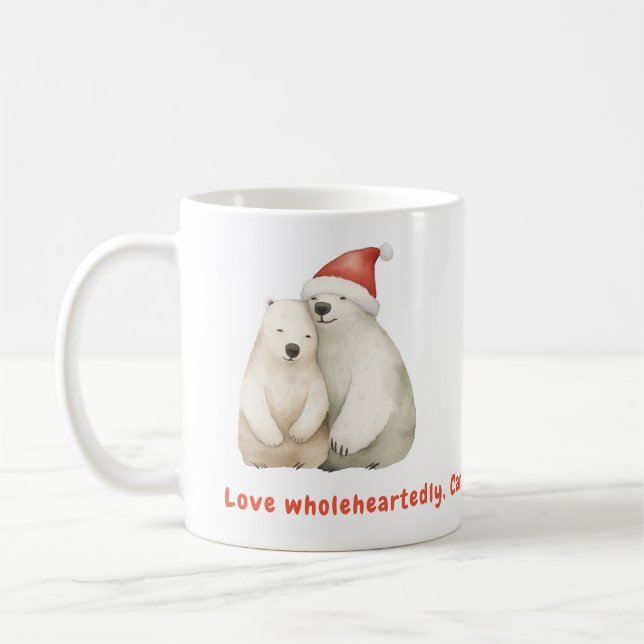 Mug Noël à l'ours polaire (Gauche)