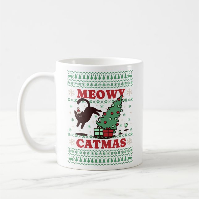 Mug Noël à Meowy Catmas (Gauche)