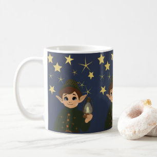 Mug Noël Adorable Elfe et Nuit Étoilée Magique