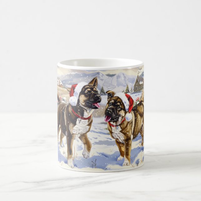 Mug Noël Akita Américain (Centre)