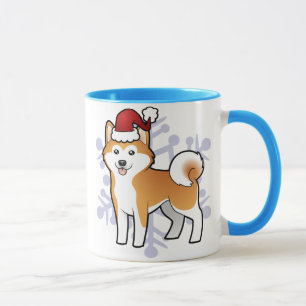 Mug Noël Akita Inu/Shiba Inu