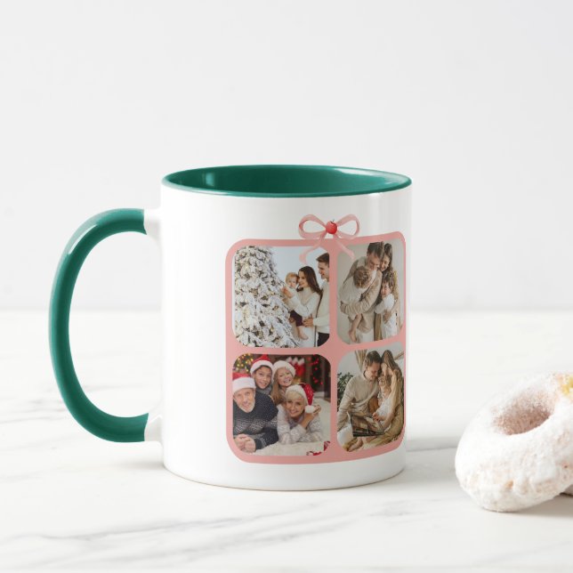 Mug Noël aquarelle moderne (Avec donut)