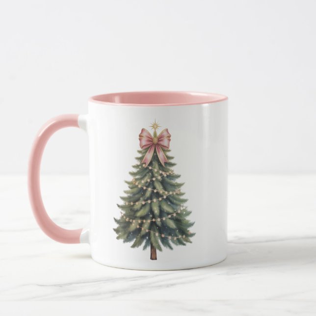 Mug Noël Arbre Bow Coquette Xmas (Gauche)