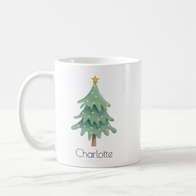 Mug Noël Arbre simple Festif (Gauche)