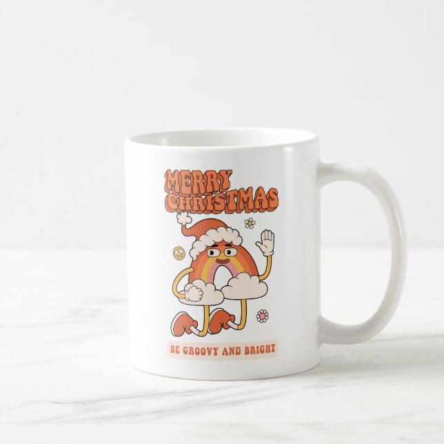 Mug Noël Arc-en-ciel super - Soyez lumineux et joyeux (Droite)