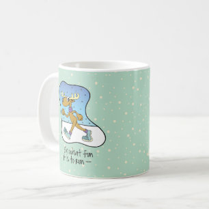 Mug Noël au renne d'exercice de course