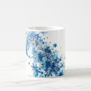 Mug Noël aux flocons de neige bleus