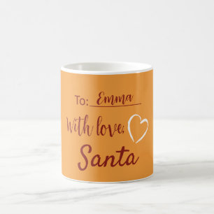Mug Noël Avec Amour De Père Noël Rouge Orange