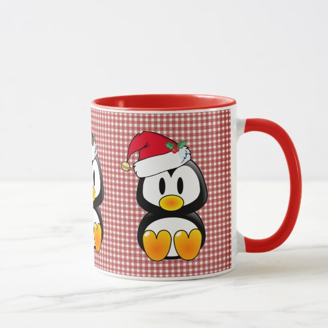 Mug Noël Baby Tux Santa Hat (Droite)