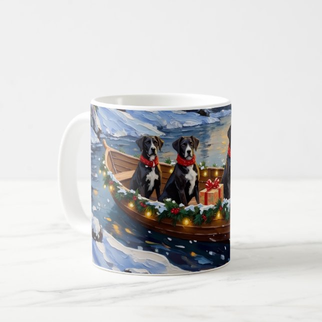 Mug Noël Bateau de Noël Grand Danois (Devant gauche)