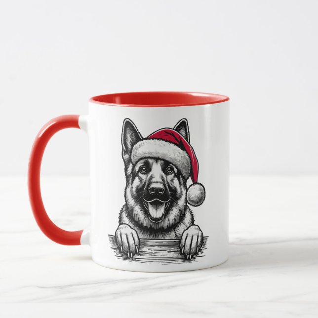 Mug Noël Berger Allemand – Chien de fête (Gauche)