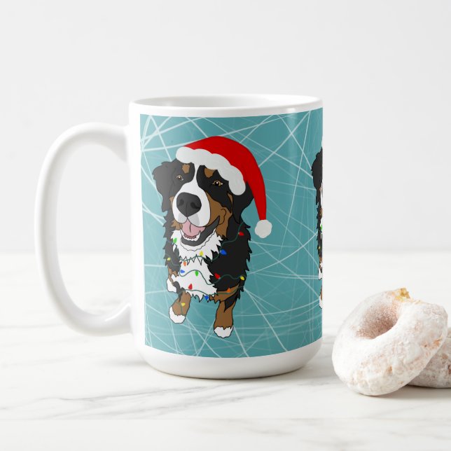 Mug Noël Bernese Mountain Dog (Avec donut)