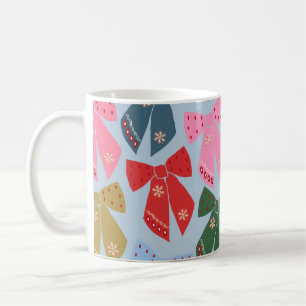 Mug Noël Bows Coquette bleu