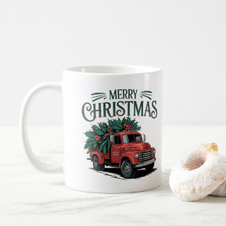 Mug Noël camionnette classique de style années 50