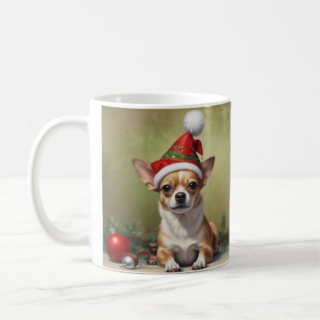 Mug Noël Chihuahua (Gauche)