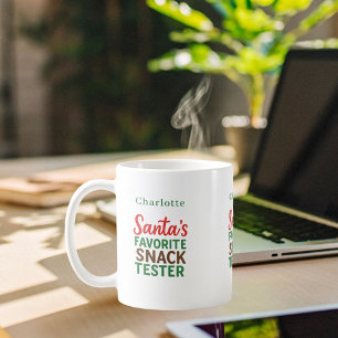 Mug Noël citation drôle nom du testeur de snack