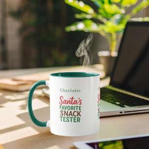 Mug Noël citation drôle nom du testeur de snack