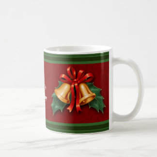 Mug Noël cloches et Holly Feuille rouge