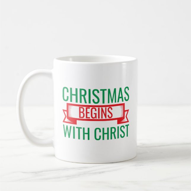Mug noël commence avec christ-15523 (Gauche)