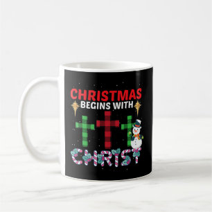 Mug Noël Commence Avec Christ Snowman Christian Rel