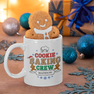 Mug Noël Cookie Baking Crew Fêtes Personnalisées
