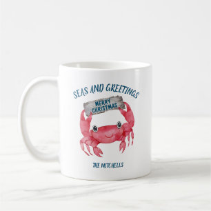 Mug Noël Crustacé Marin Salutations