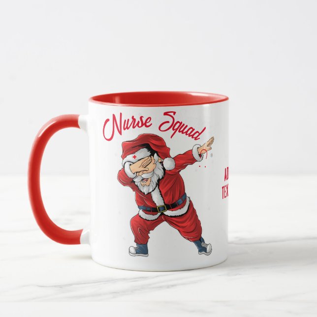 Mug Noël Dabbing Père Noël, Noël Fête Rouge (Gauche)