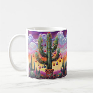 Mug Noël dans le désert Sud-Ouest Saguaro Cactus