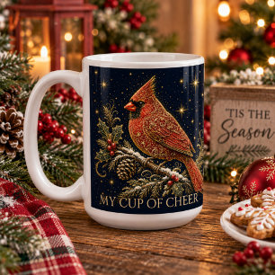 Mug Noël dans les Étoiles Cardinal Rouge