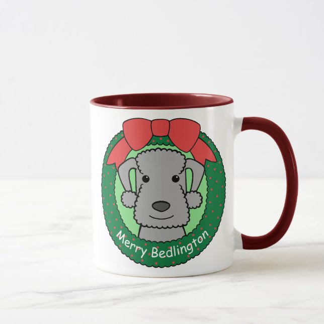 Mug Noël de Bedlington Terrier (Droite)
