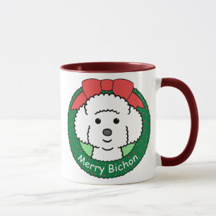 Mug Noël de Bichon Frise