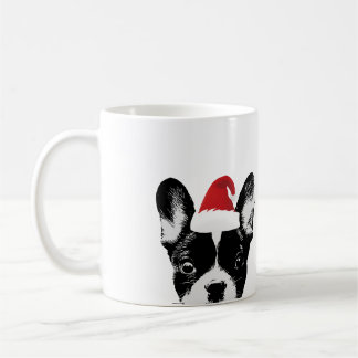 Mug Noël de bouledogue français de Père Noël