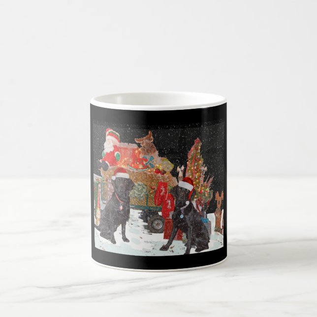 Mug Noël de chiot de Labrador (Centre)