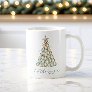 Mug Noël de Coquilles d'Huîtres Côtières