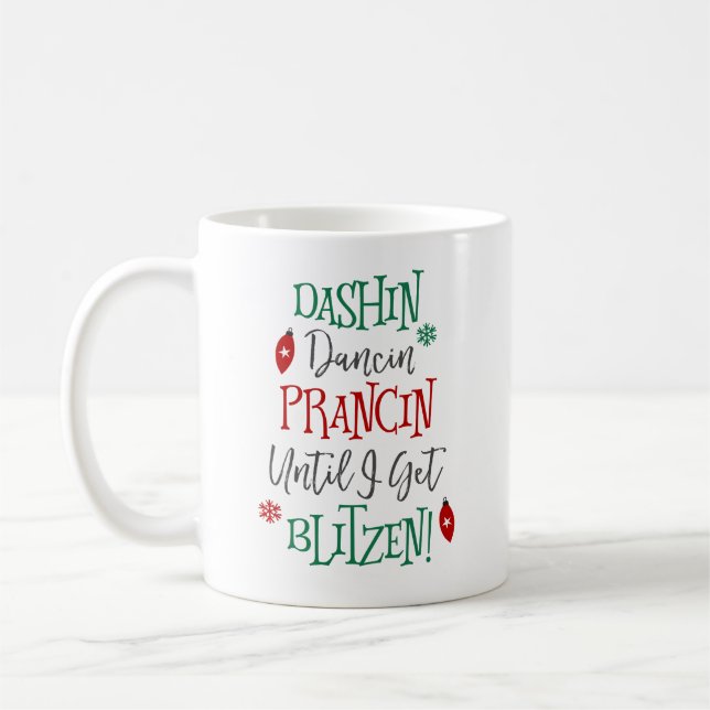 Mug Noël de Dashin Dancin Prancin (Gauche)