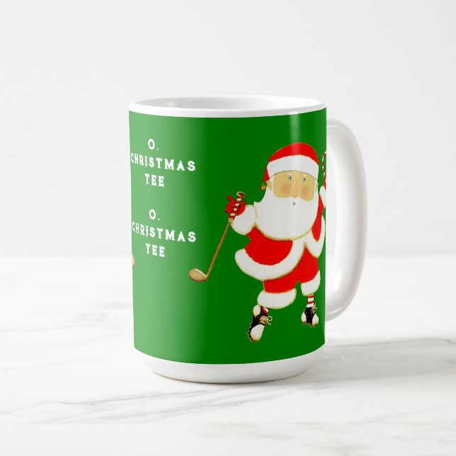 Mug Noël de golf amusant (Devant droit)