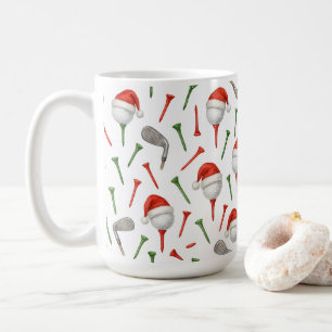 Mug Noël de golf sur le thème des cadeaux à la balle p