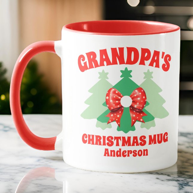 Mug Noël de grand-père personnalisé (Créateur téléchargé)