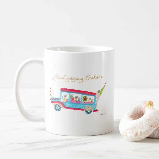 Mug Noël de Jeepney aux Philippines (Avec donut)