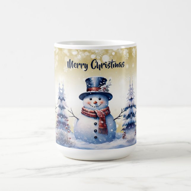 Mug Noël de la forêt d'hiver | Or (Centre)