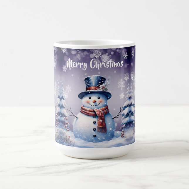 Mug Noël de la forêt d'hiver | Pourpre (Centre)