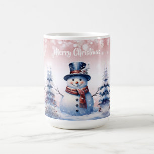Mug Noël de la forêt d'hiver   Rose