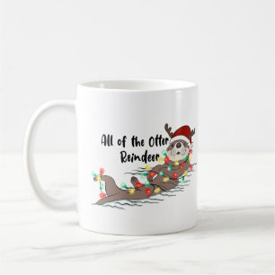 Mug Noël de la mignonne Otter Reindeer