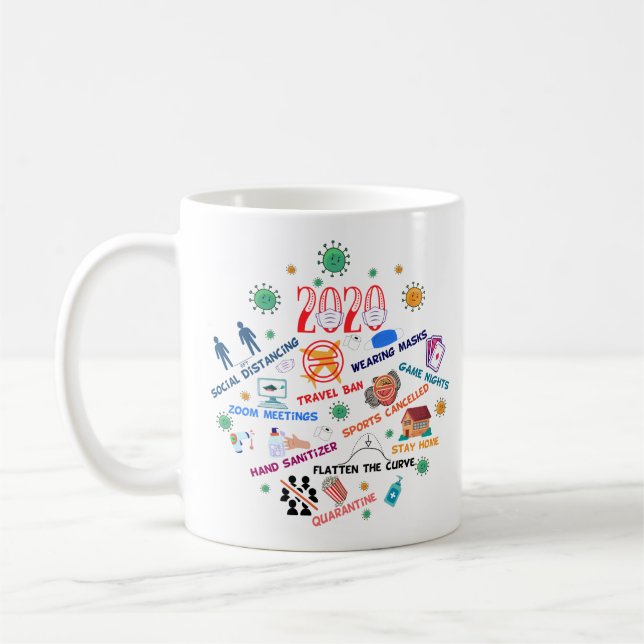 Mug Noël de la pandémie de 2020 (Gauche)