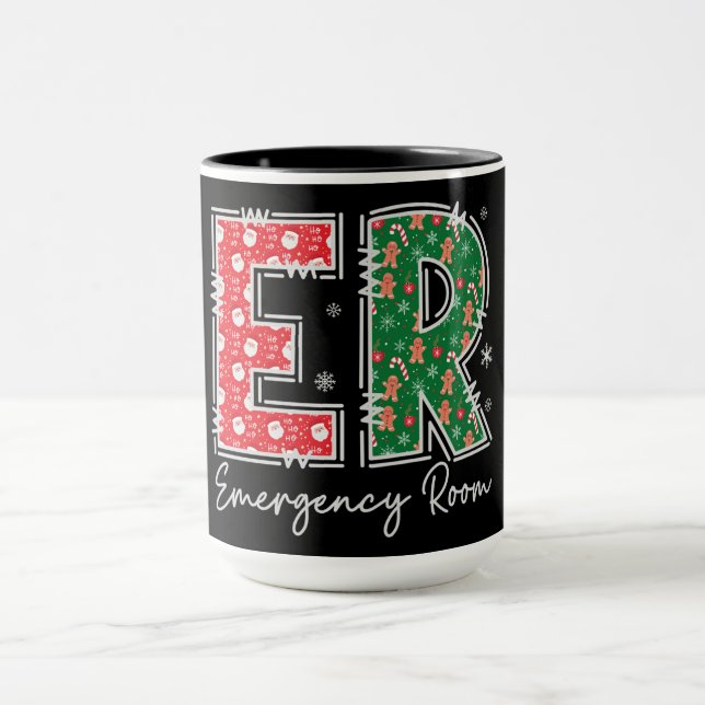 Mug Noël de la salle d'urgence (Centre)