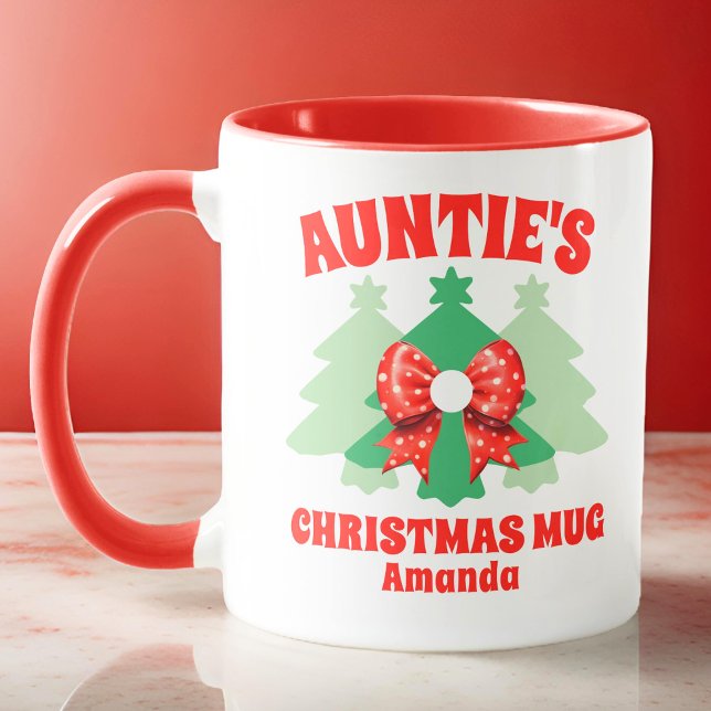 Mug Noël de la tante personnalisée (Créateur téléchargé)